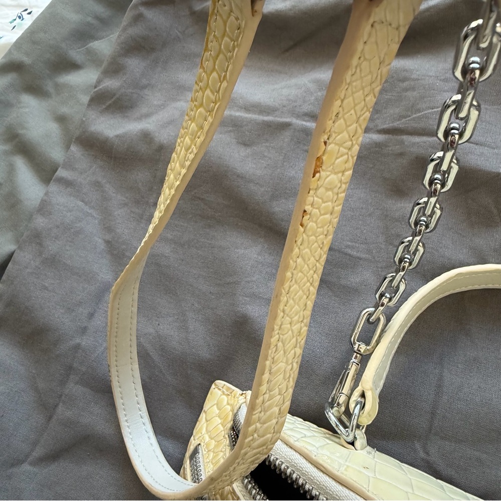 Alexander Wang “Attica” Mini Cream Yellow Croc-Embossed Convertible Shoulder Bag - Picture 8 of 13